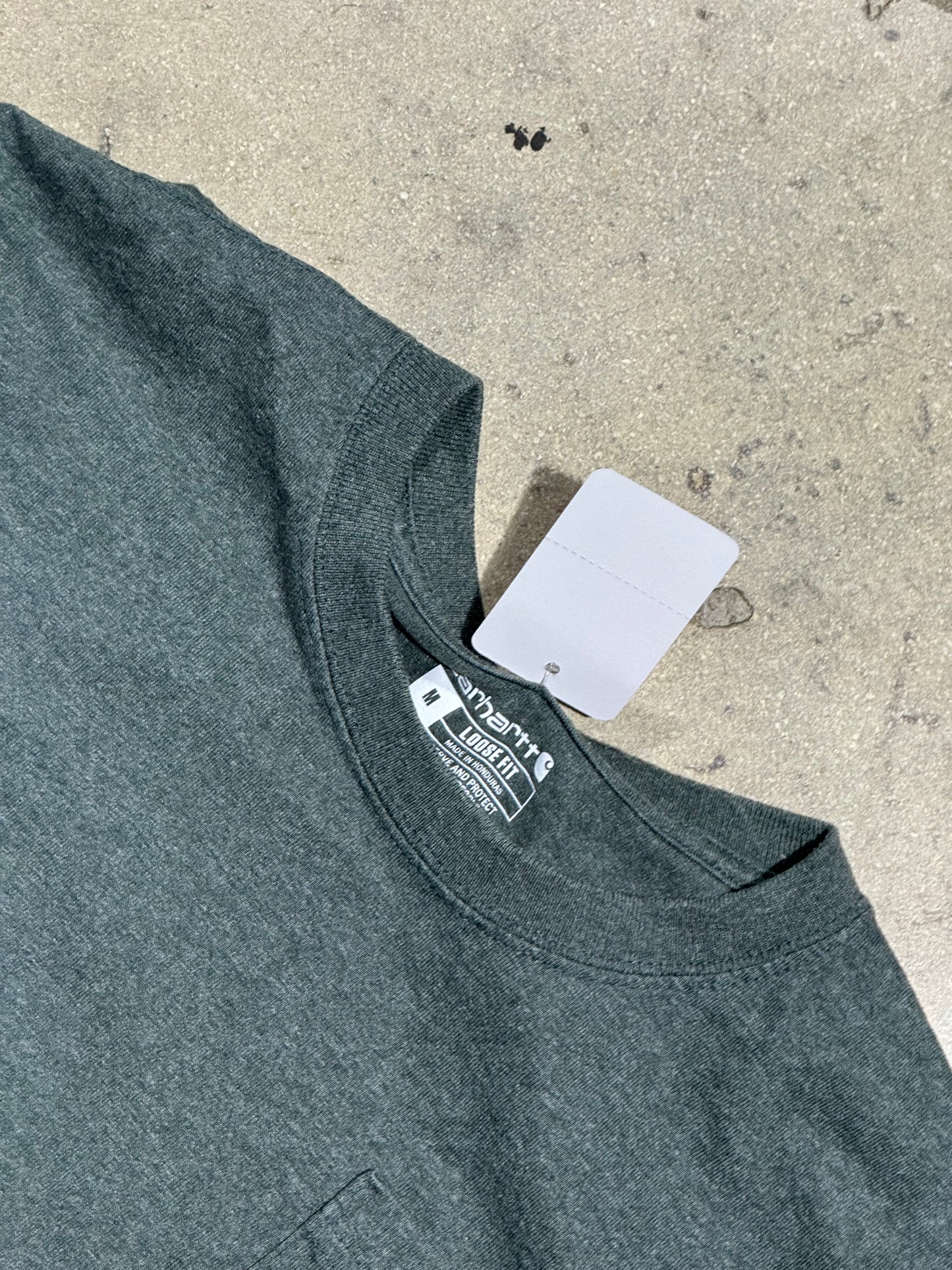 Carhartt Longsleeve Pocket Tee - Spruce Size Medium