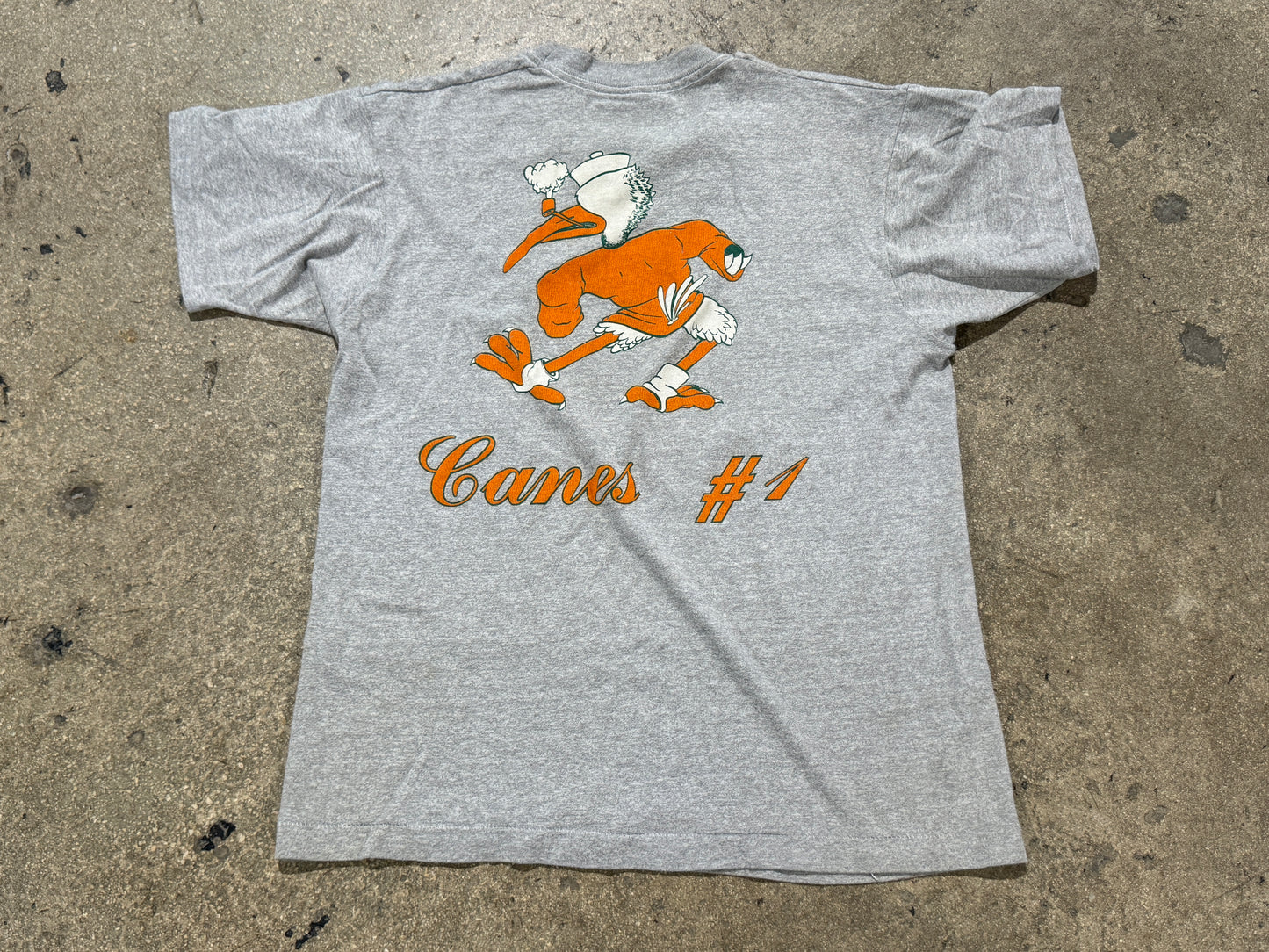 Miami Canes #1 Tee - Grey Size Small