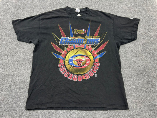 1998 Chicago Bulls Champions Tee - Black size XL