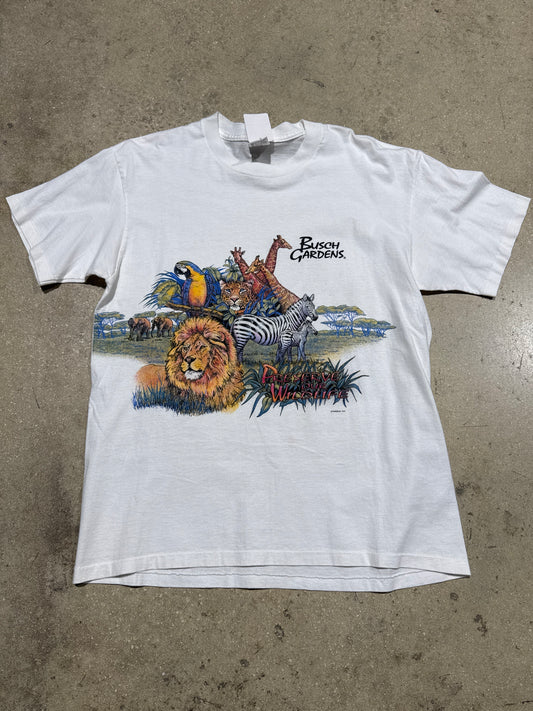 Busch Garden Double Sided Animal Tee - White Size XL