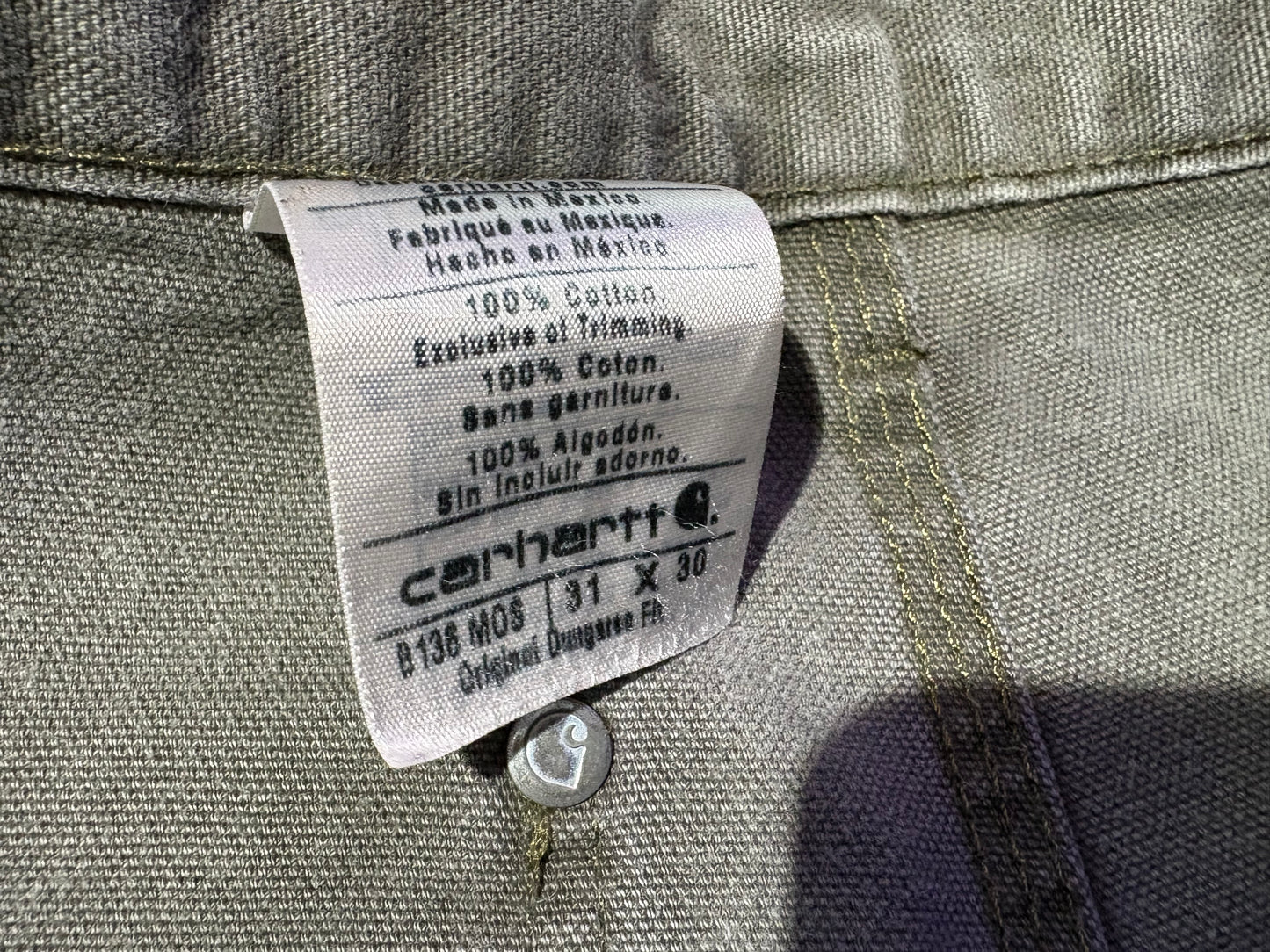 Carhartt Double Knee Pants - Olive Size 31x30