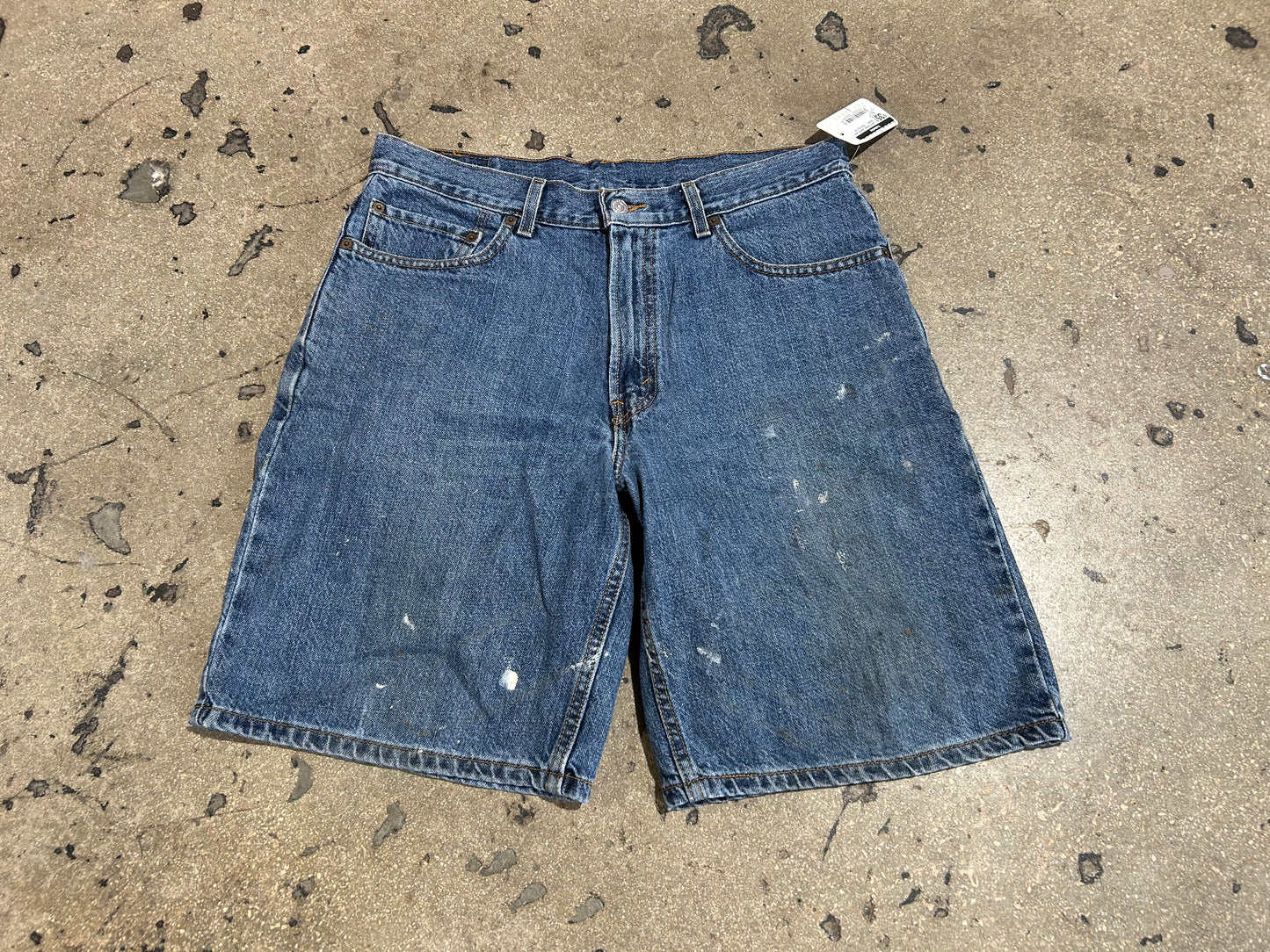 Levis Painted Denim Jean Shorts - Blue Size 34