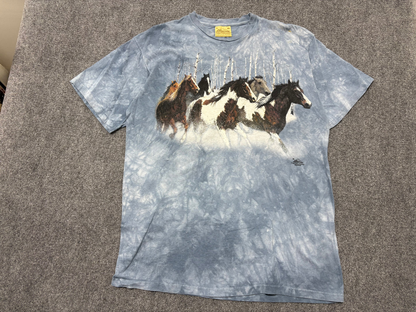 The Mountain Horses In the Snow Tee - Blue Size XL