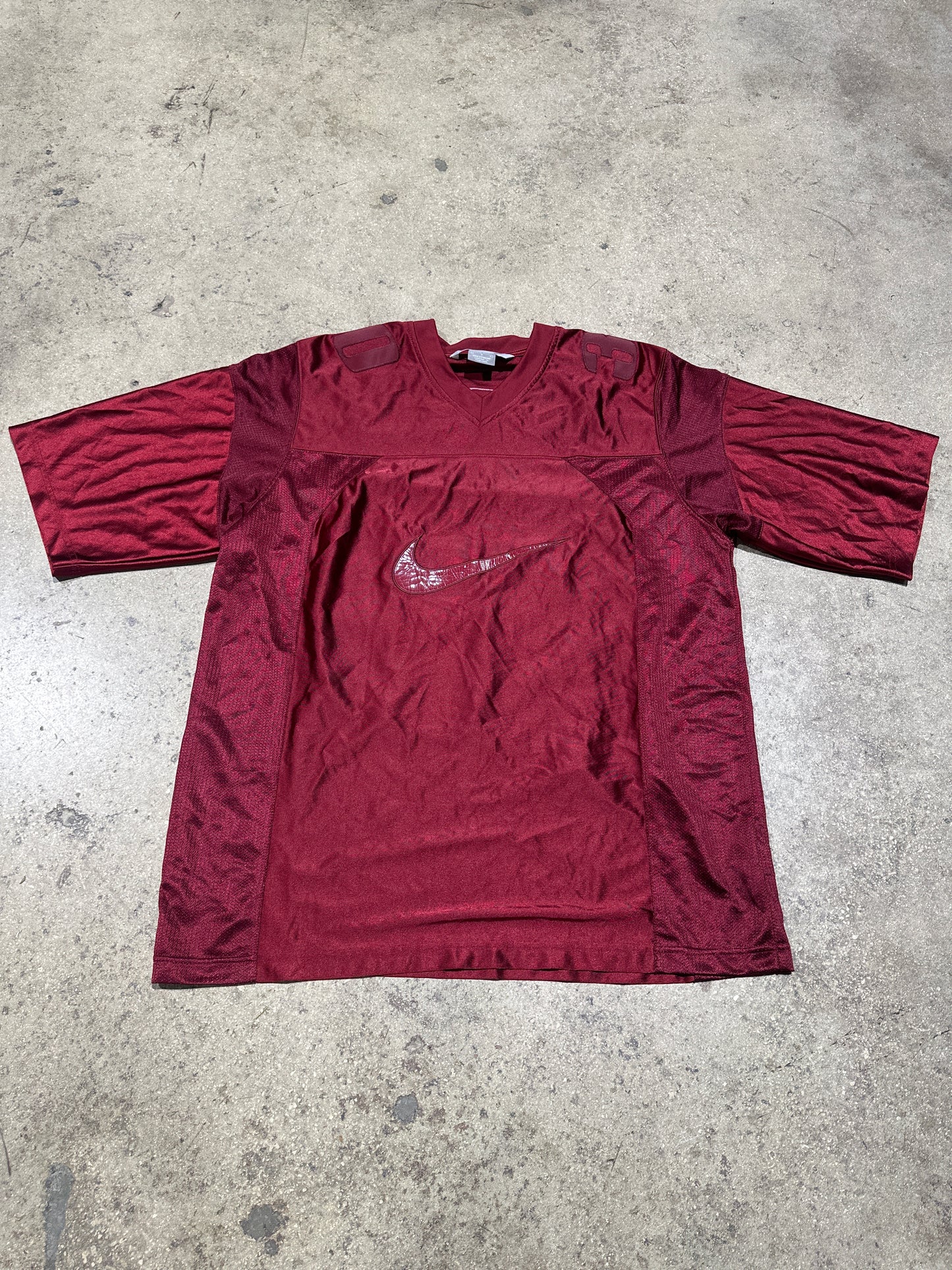 Nike Football Jersey - Burgundy Size Large