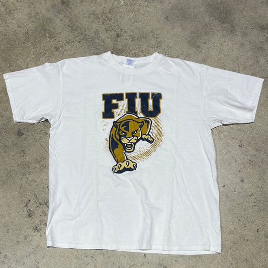 FIU Gold Panther Tee - White Size XL (22.5 x 27)