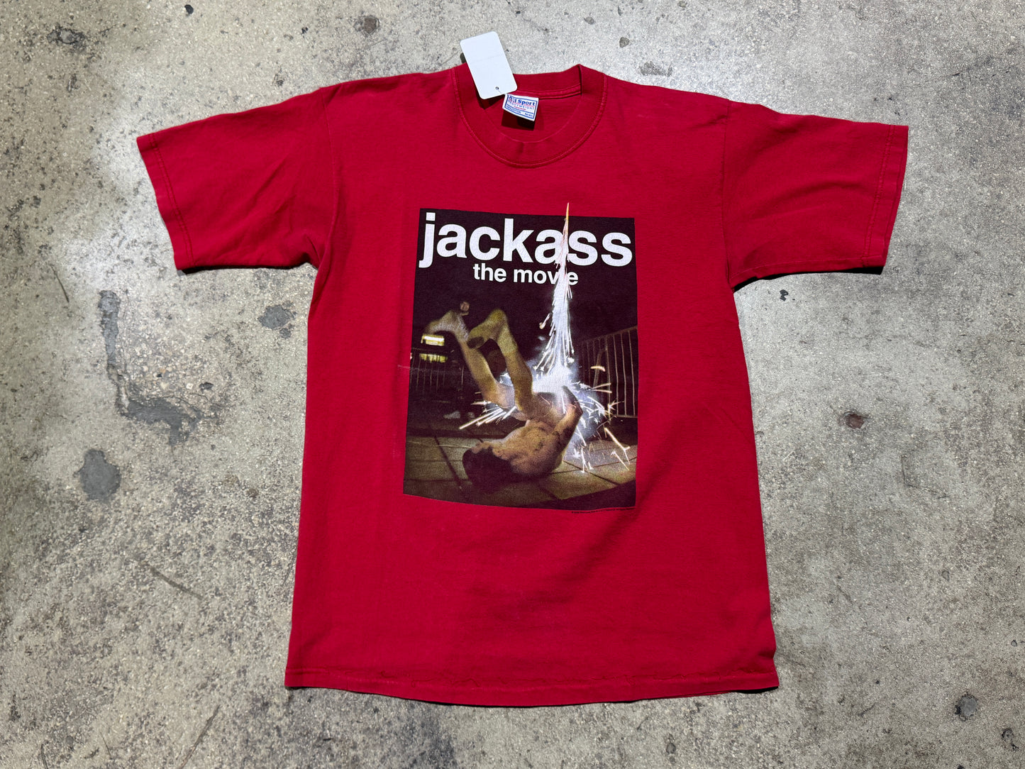 Jackass The Movie Firework Tee - Red Size Medium (19.5x27)