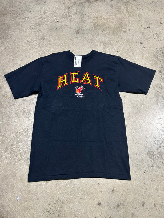 Miami Heat Stitched Tee - Black Size Large