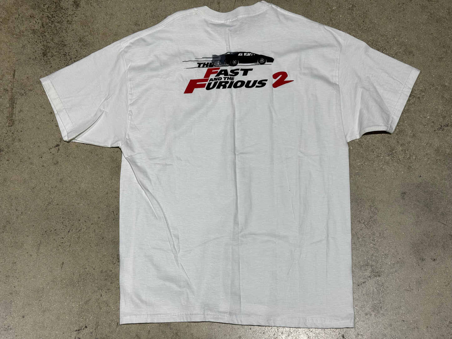 Fast & The Furious 2 Crew Tee - White Size XL