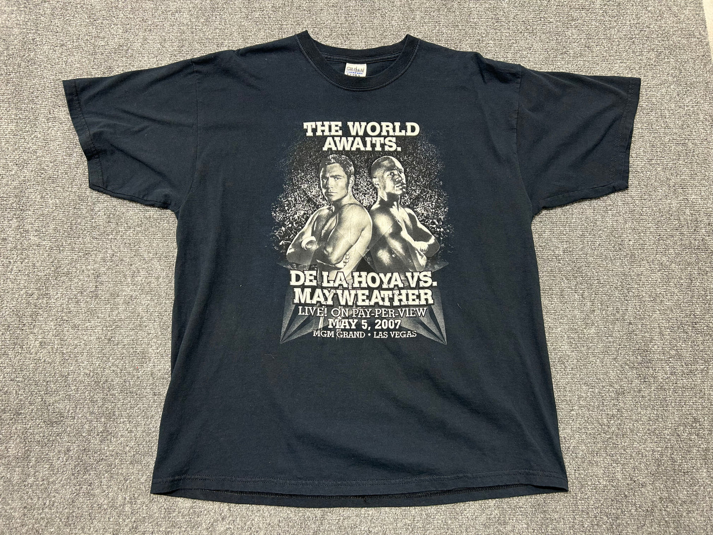 2007 De La Hoya vs Mayweather Tee - Black Size XL