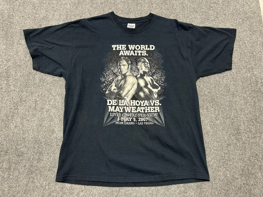 2007 De La Hoya vs Mayweather Tee - Black Size XL