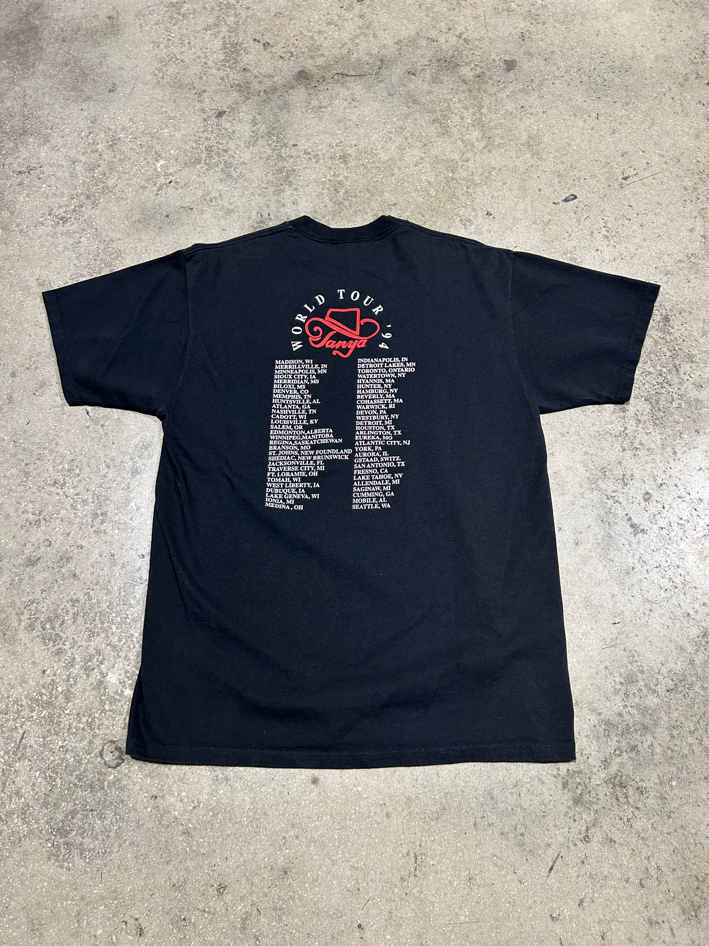 1994 Tanya Tucker World Tour Tee - Black Size XL