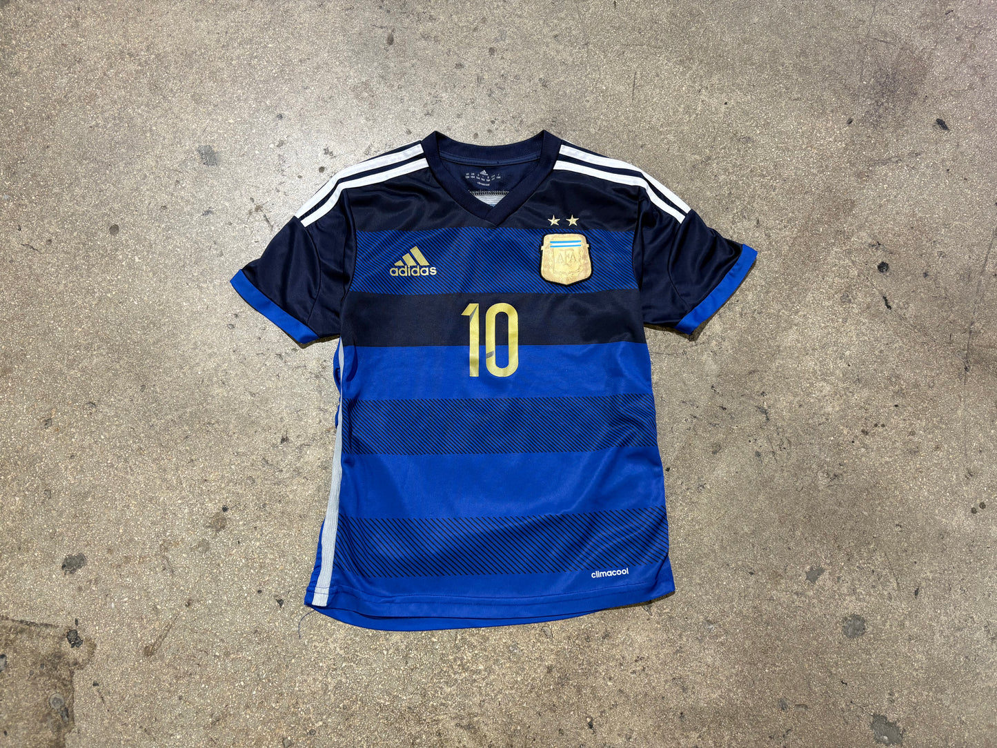 Womens Adidas Argentina #10 Messi Soccer Jersey - Navy/Blue Size Small