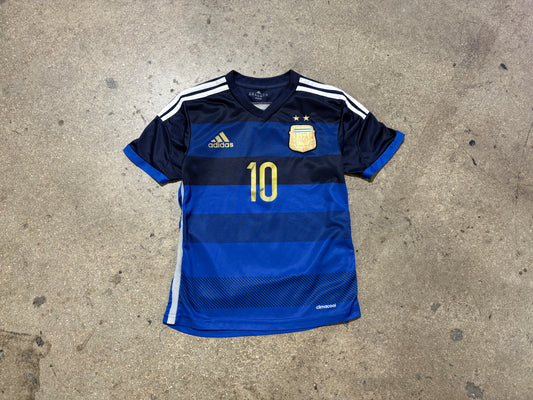 Womens Adidas Argentina #10 Messi Soccer Jersey - Navy/Blue Size Small