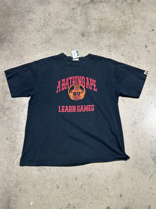 Bape Learn Games Tee - Black Size XXL