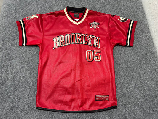 Fubu Pullover Baseball Jersey - Red Size Large