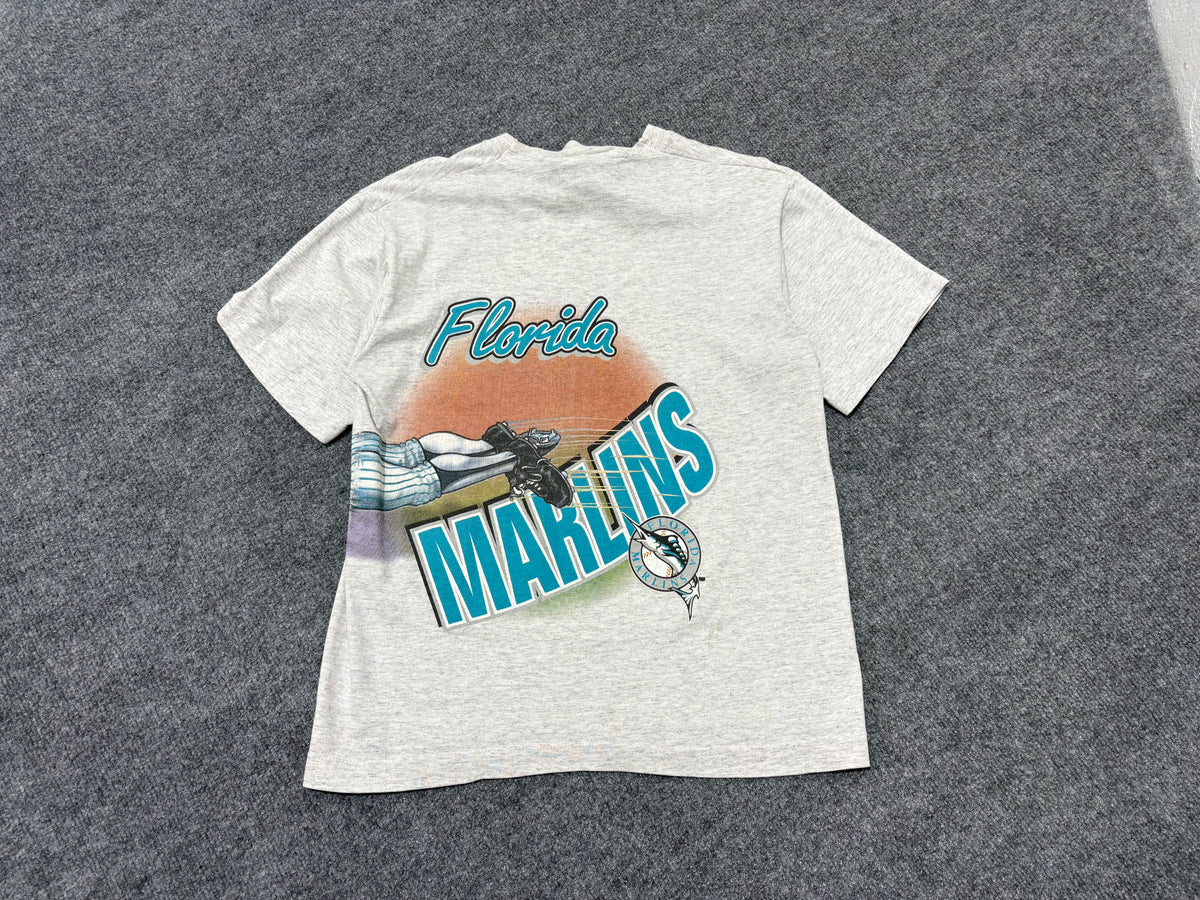 Florida Marlins Dive Catch Tee - Grey Size Youth Large (18x23.5)