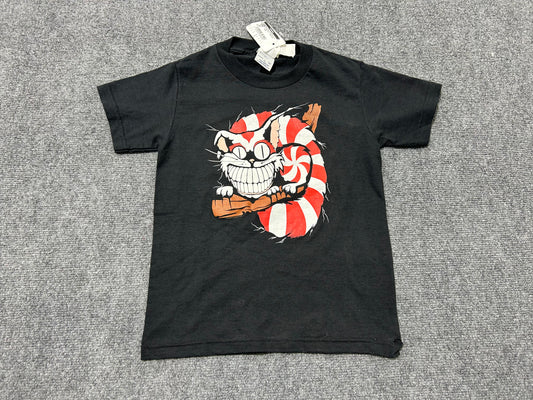Alice in Wonderland Cat Baby Tee - Black Size Small