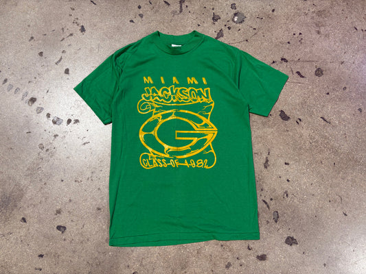 1982 Miami Jackson High Class Tee - Green Size Large