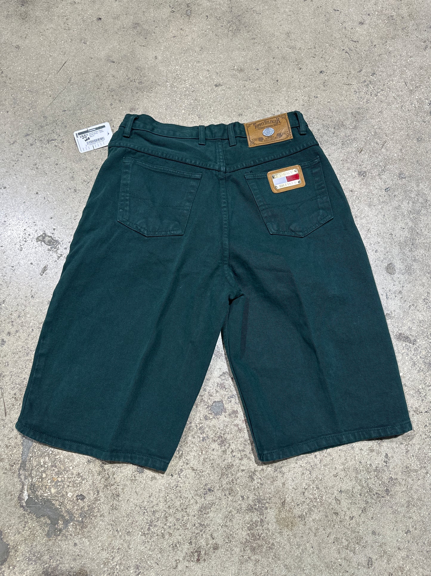 Tommy Hilfiger Baggy Denim Shorts - Green Size 31