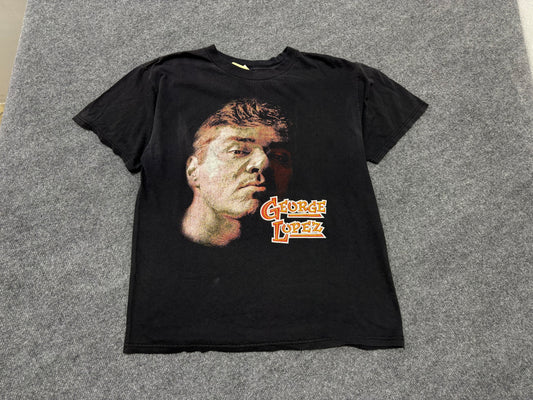 George Lopez Big Face Rap Style Tee - Black Size Large