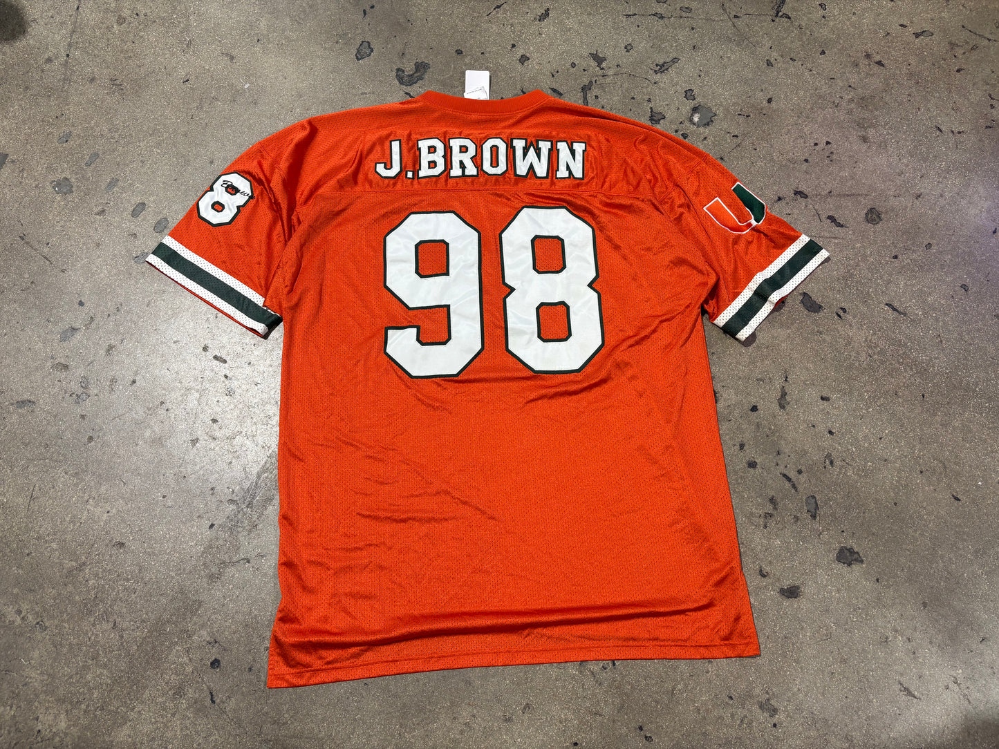 University Of hurricanes Jerome Brown #98 Jersey - Orange Size XXL
