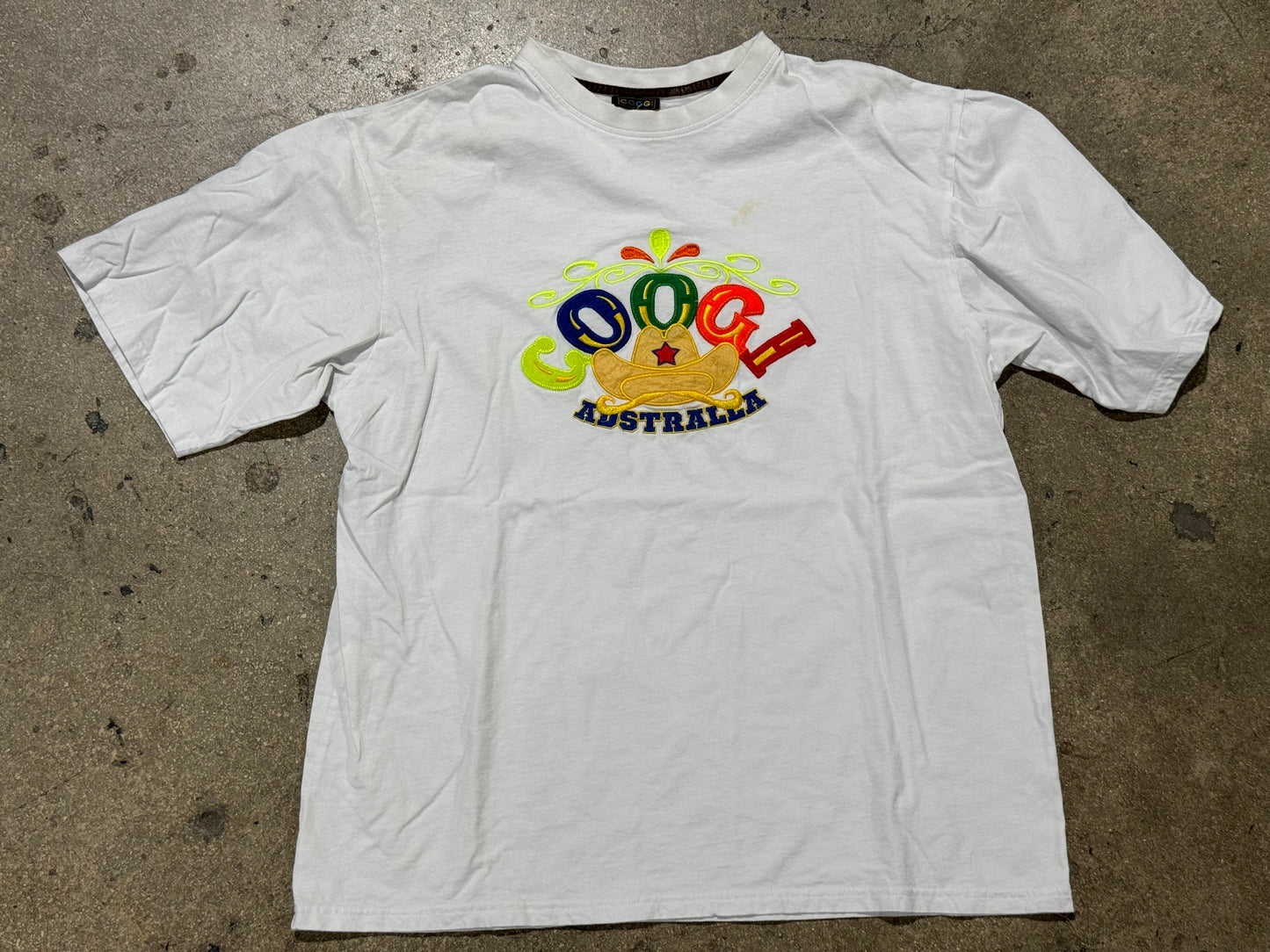 Coogi Cowboy Hat Tee - White Size XL