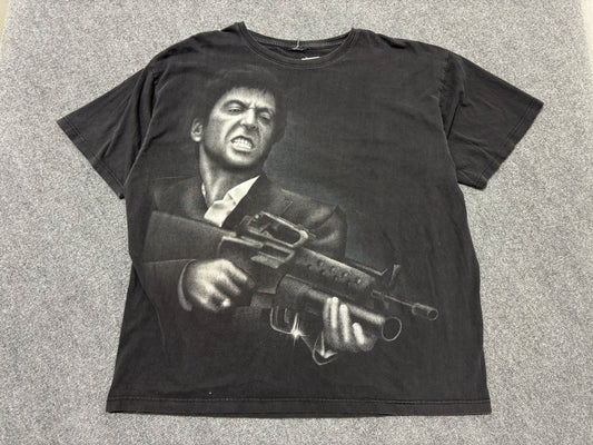 Scarface With A Gun Tee - Black Size XXL