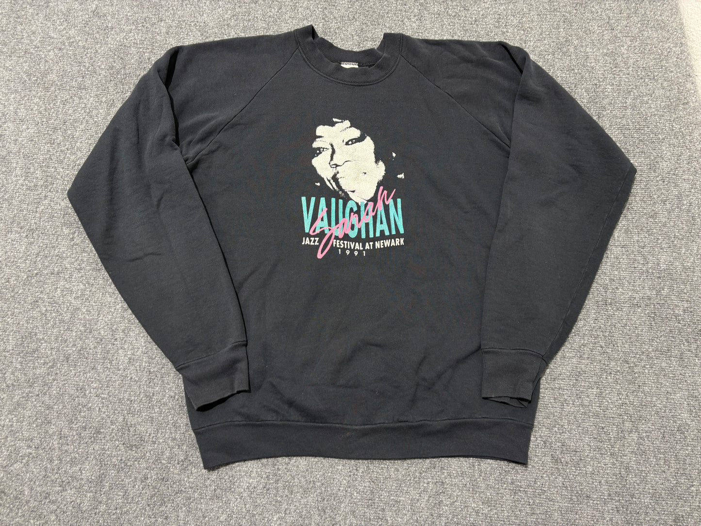1991 Newark Jazz Festival Crewneck Sweatshirt - Faded Black Size XL