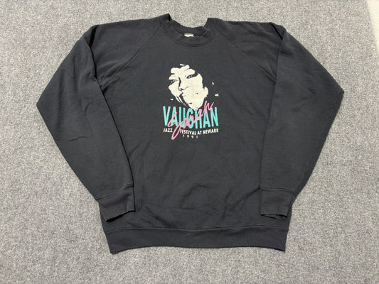 1991 Newark Jazz Festival Crewneck Sweatshirt - Faded Black Size XL