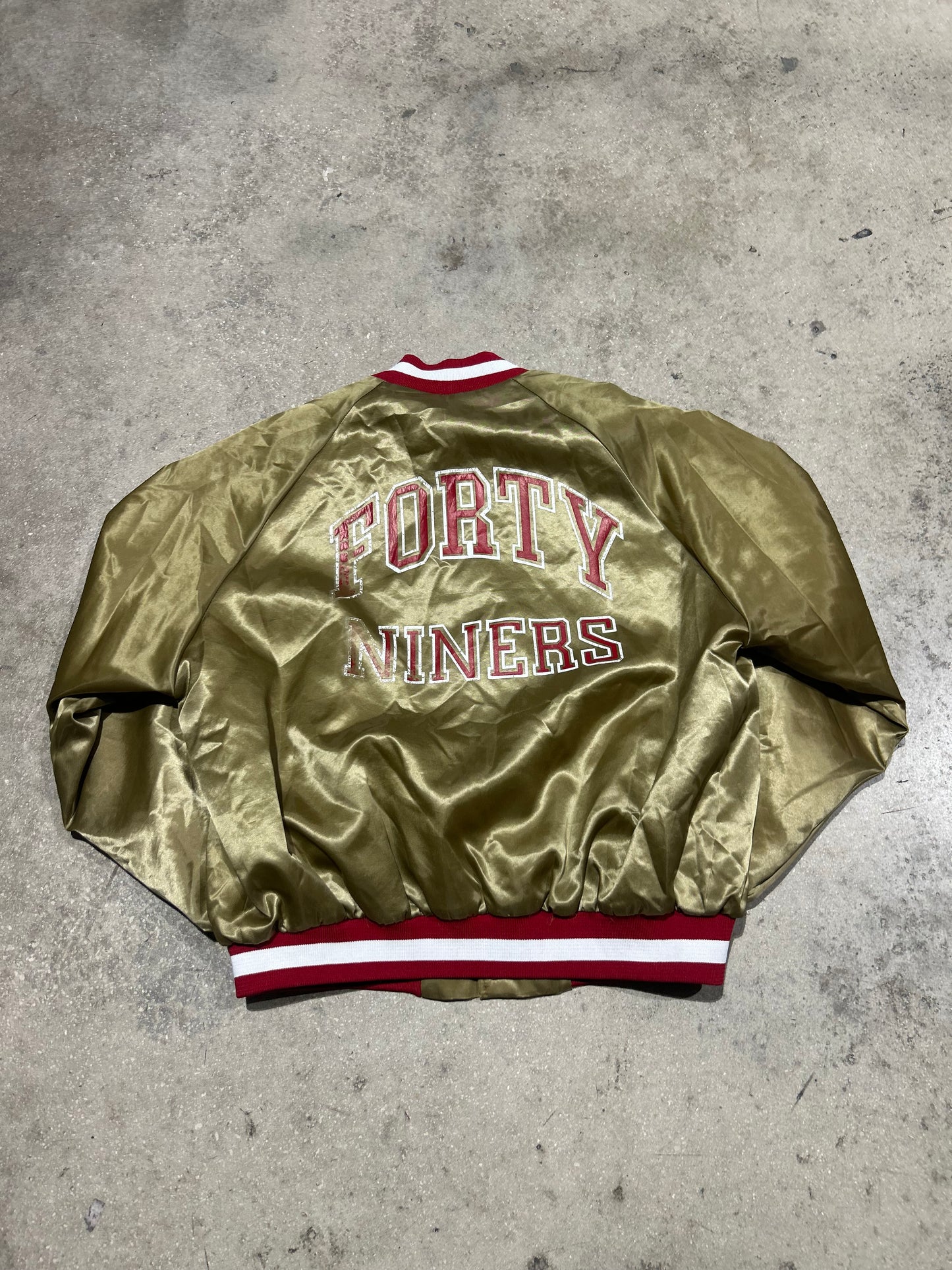 San Fransisco 49ers Football Varsity Jacket - Gold/Red Size XL