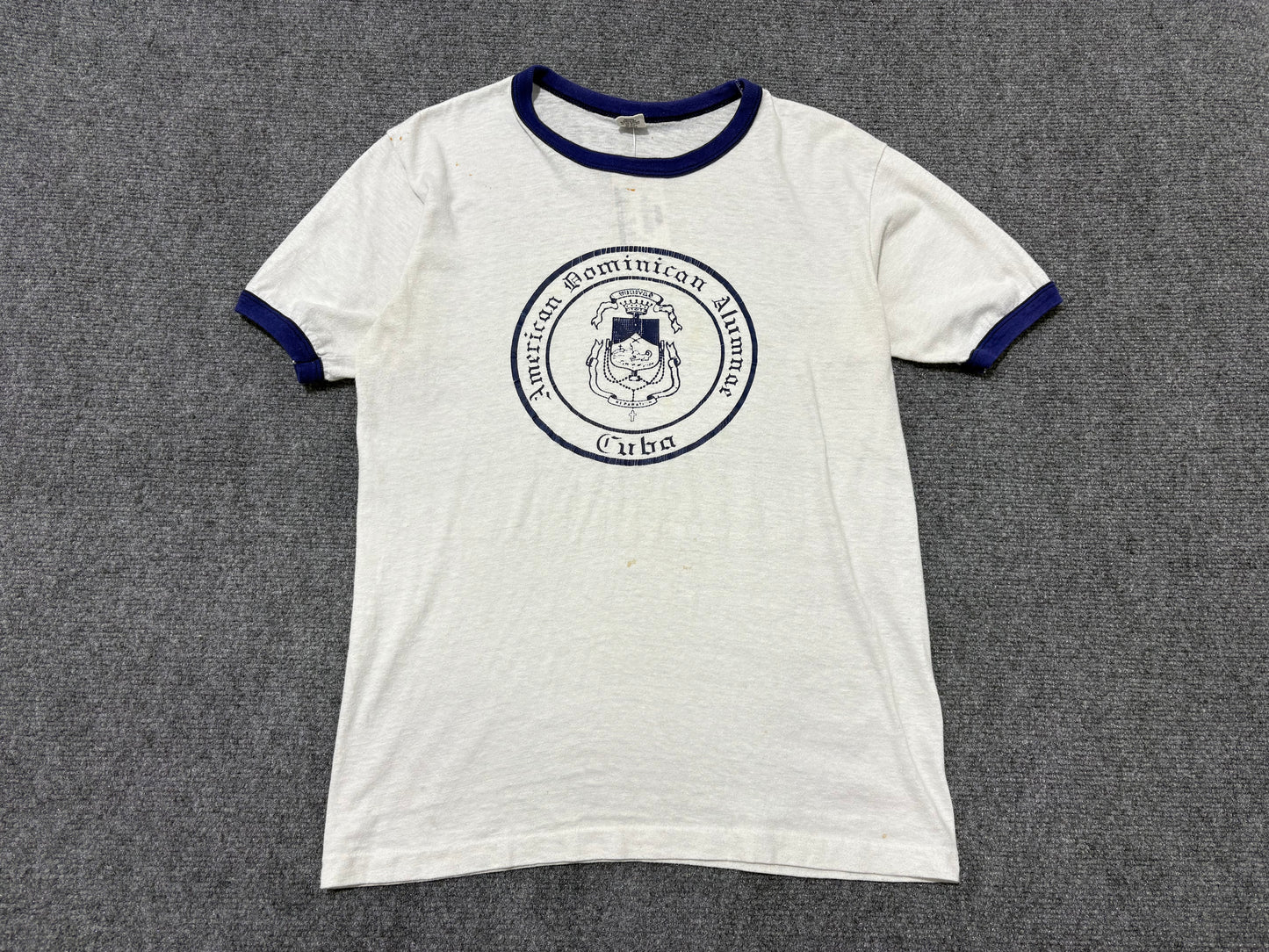 American Dominican Cuba Ringer Tee - White Size Medium