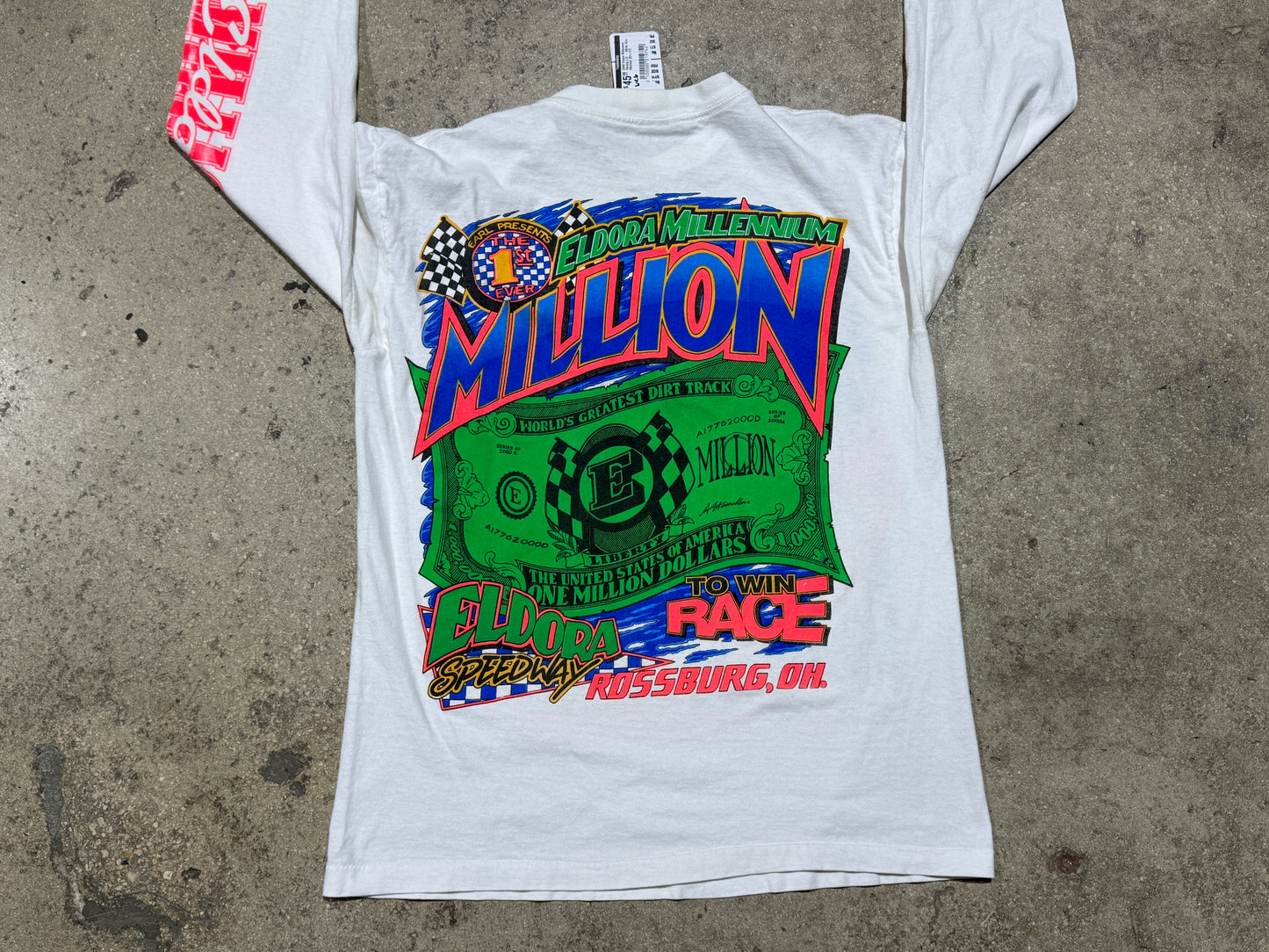 2000 Eldora Millenium Racing L/S - White Size Medium