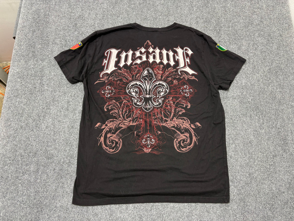 Y2K Insane Studded Tee - Black / Red Size XL