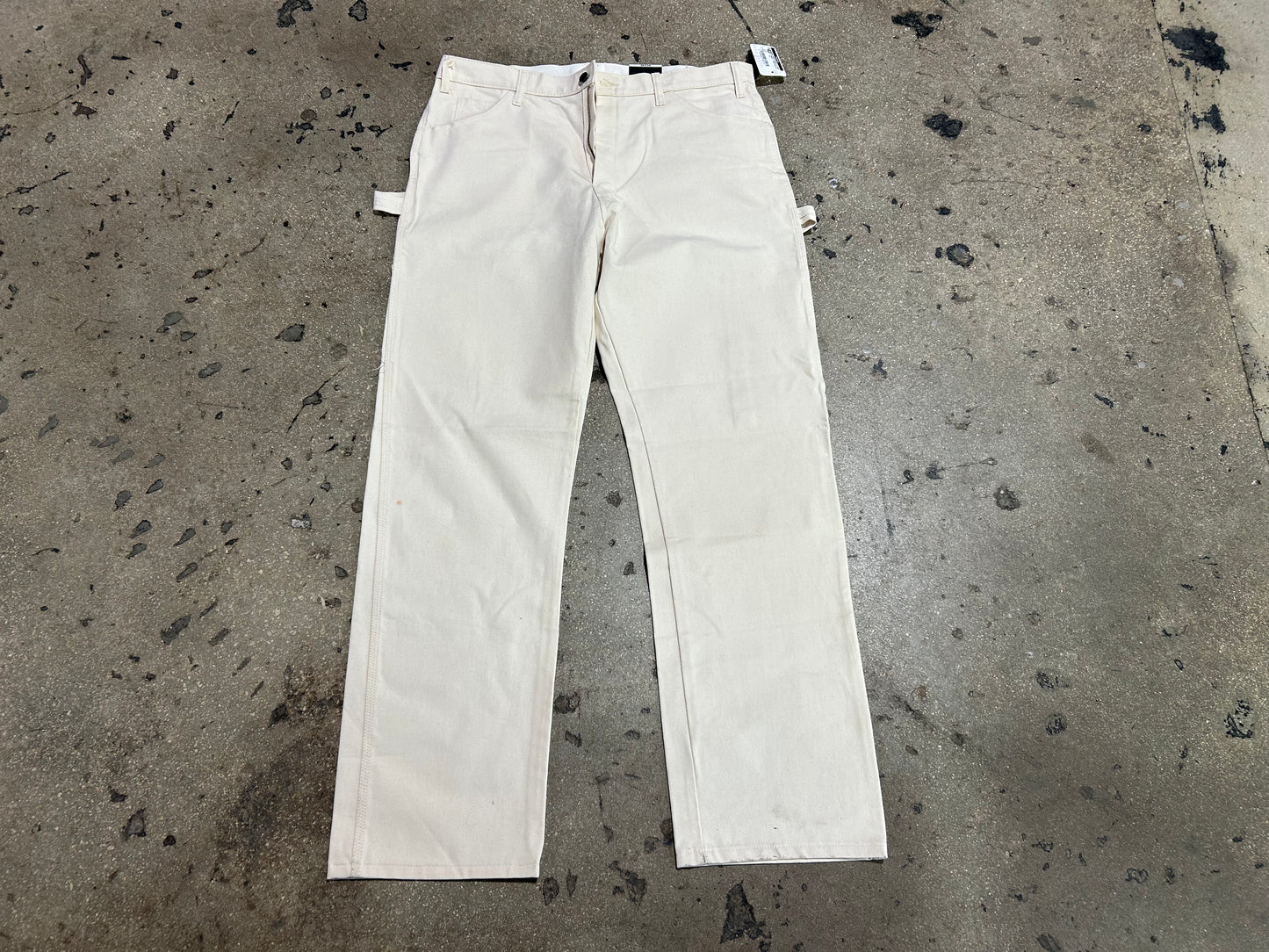 Dickies Relaxed Fit Utility Pants - Cream Size 36 x 34