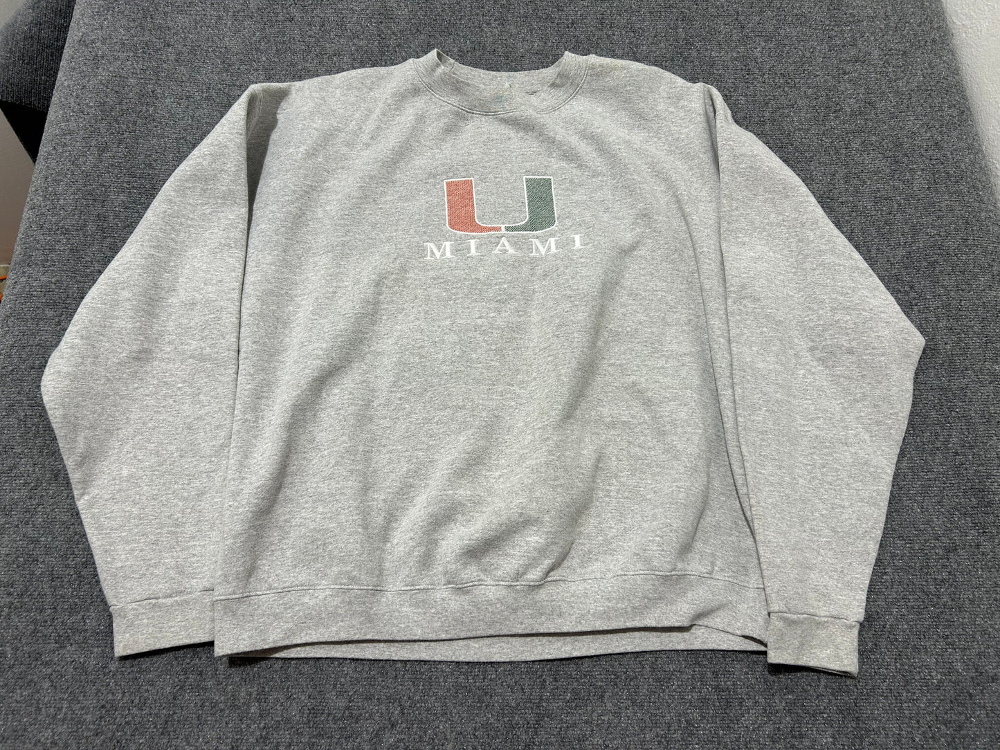 Adidas University Of Miami Crewneck - Grey Size XXL