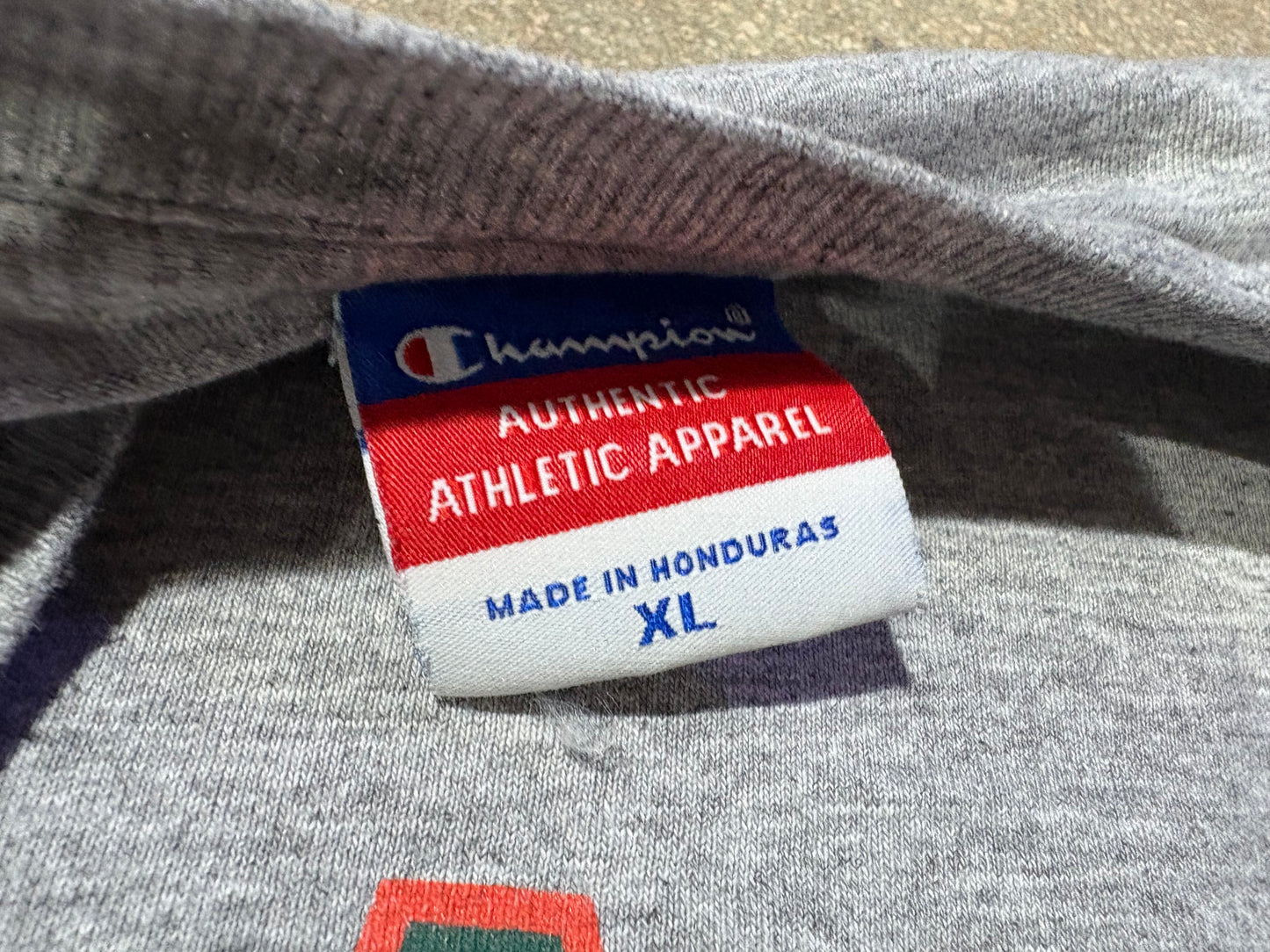 Miami Hurricanes Long Sleeve Tee - Grey Size XL