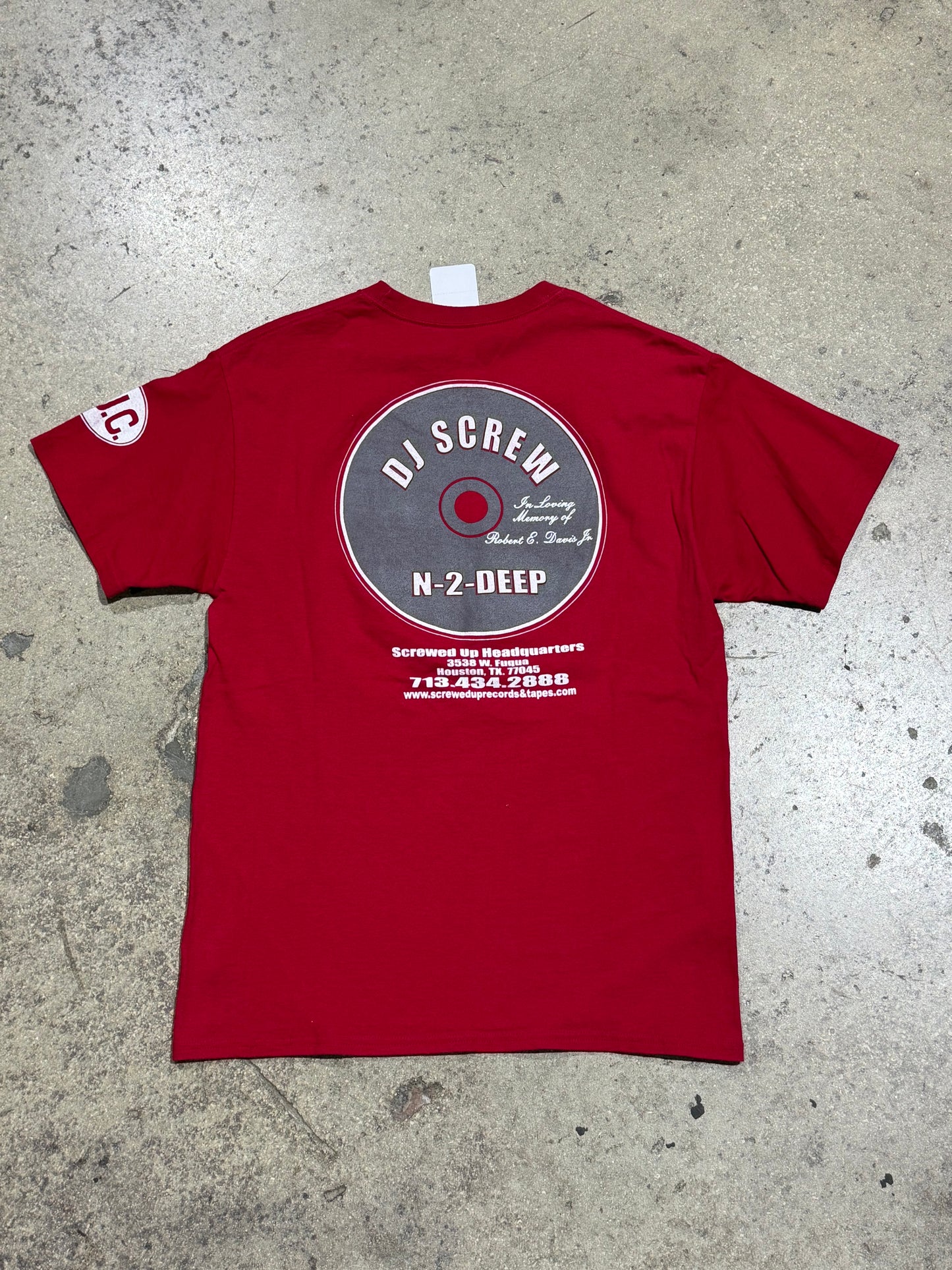 DJ Screw Off The Head Tee - Red Size Medium