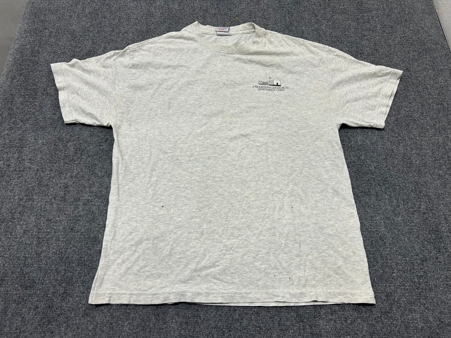 USS Arizona Pearl Harbor Tee - Gray Size XL(con)