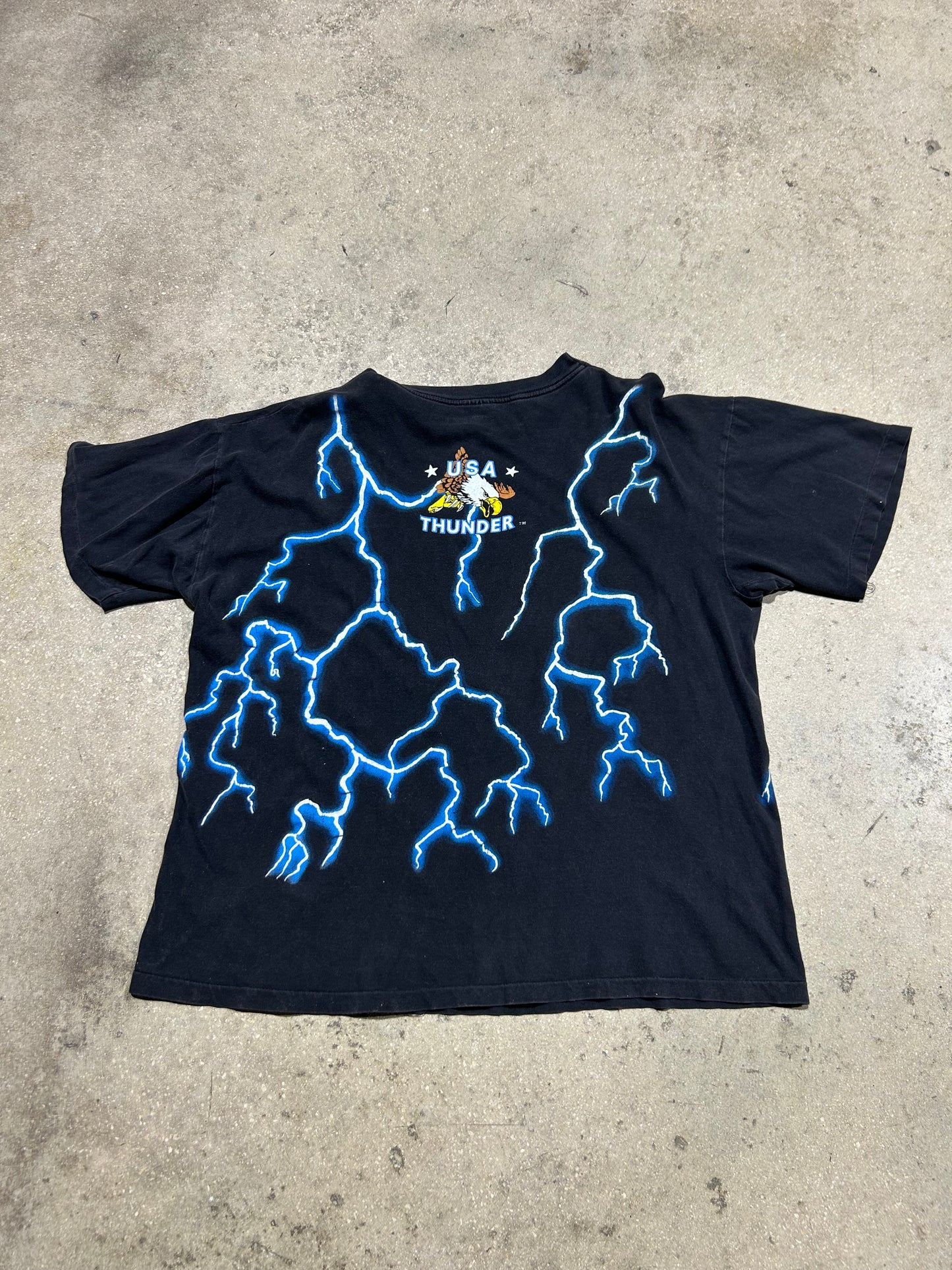 USA. Thunder Wolf Tee - Black Size XL