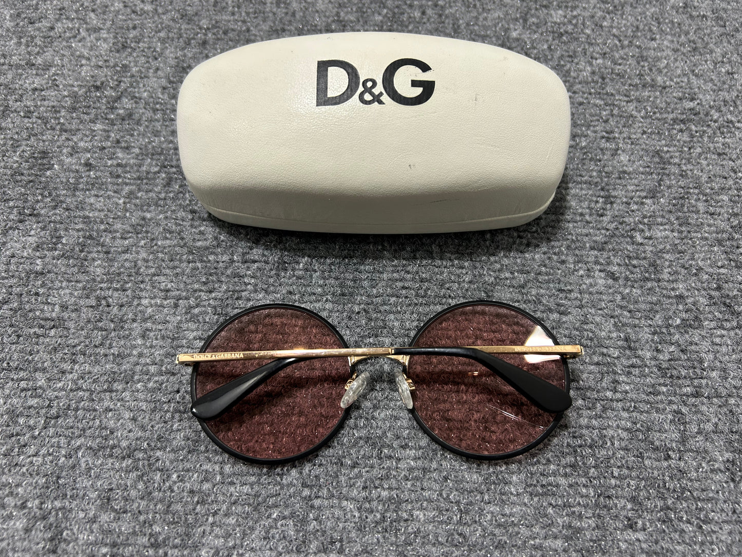 Dolce & Gabbana Big Round Glasses -Black/Gold