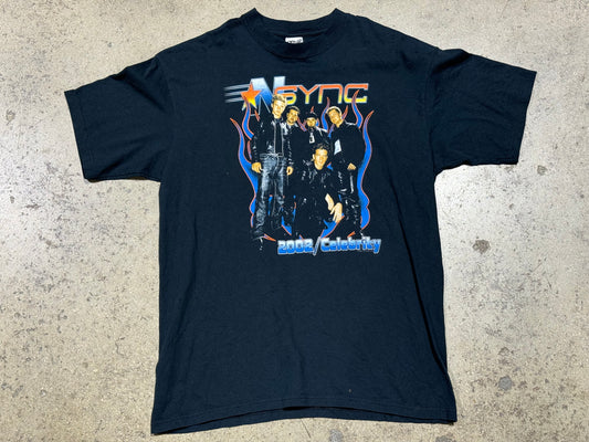 2002 N'sync Tour Tee - Black Size Large