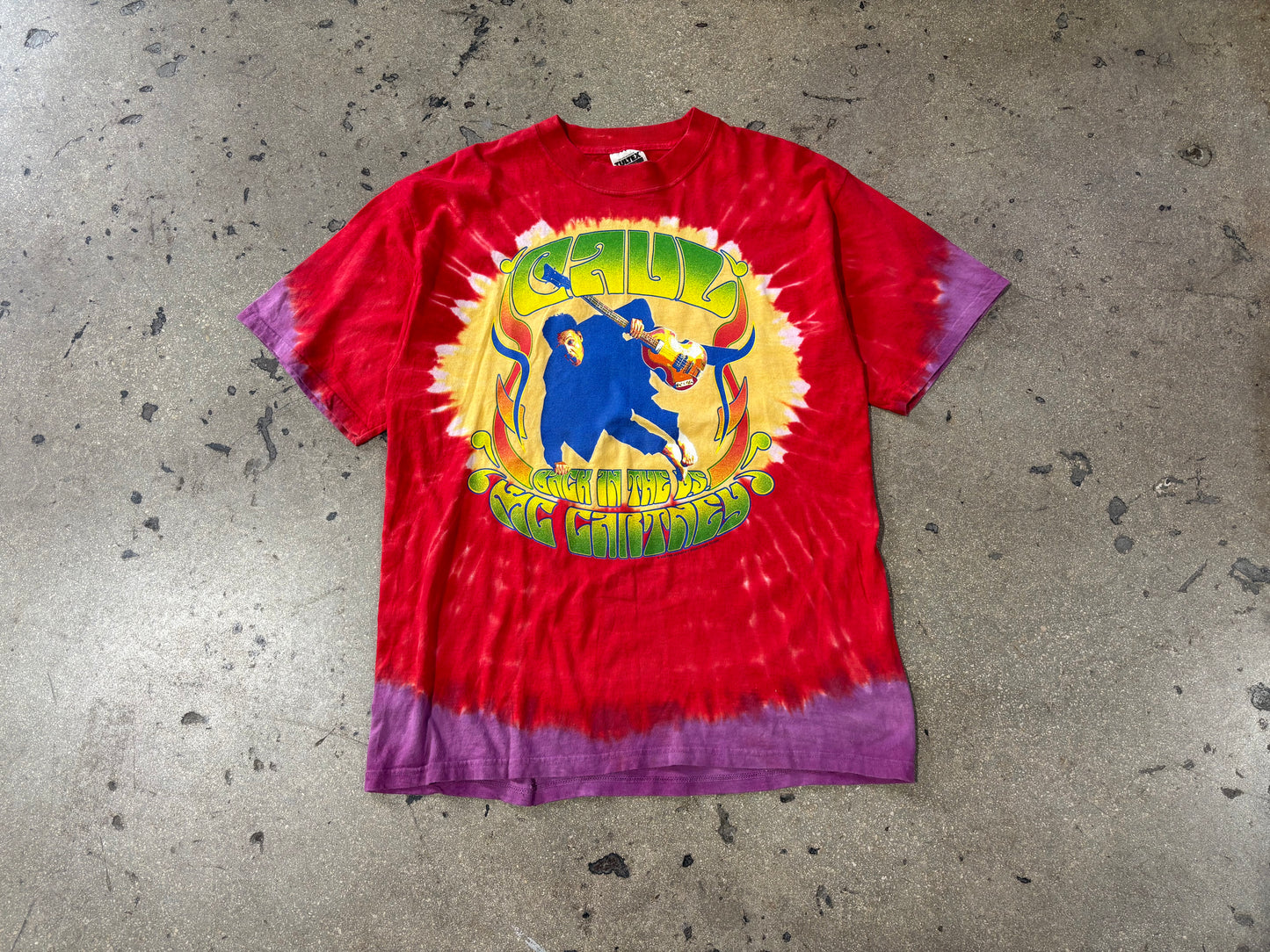 2002 Paul McCartney Back in the U.S. Tour Tee - Tie Dye Size Large