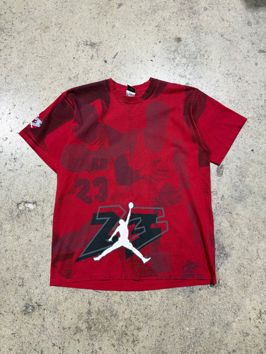 Jordan 8 AOP Tee - Red Size Medium (23x27)