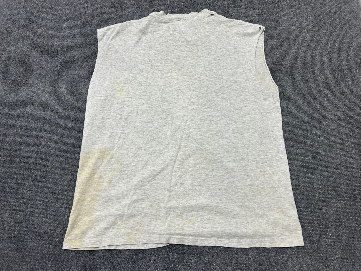 1996 Dallas Cowboys Troy Aiken Cut Off Tee - Grey Size XL