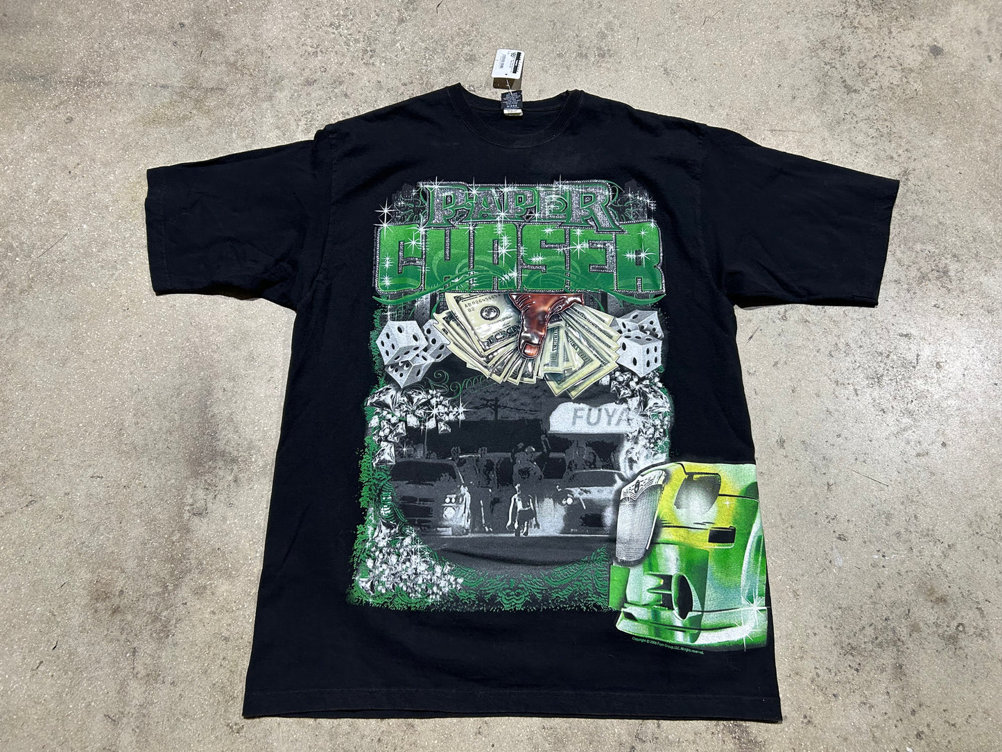 Paper Chaser Big Ahh Print - Black Size XXXL