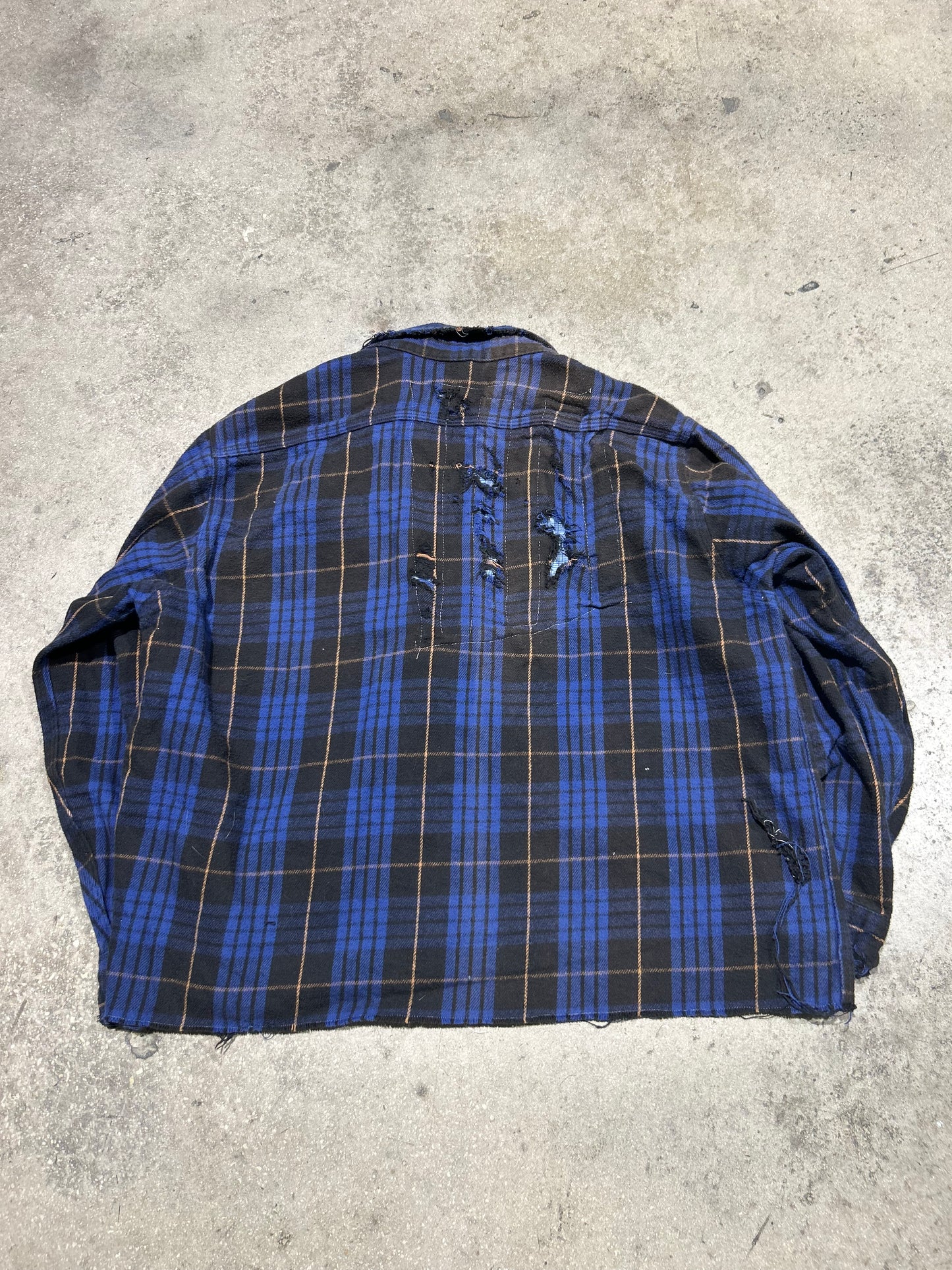 Reworked Carhartt Flannel - Blue/Black Size XXL