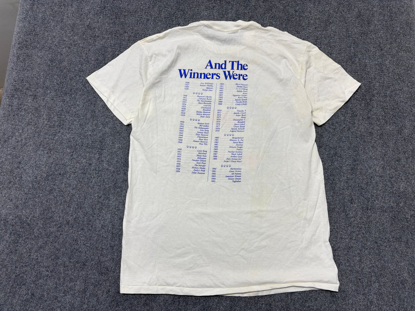 1996 Cadillac Hambletonian Tee - White Size Large