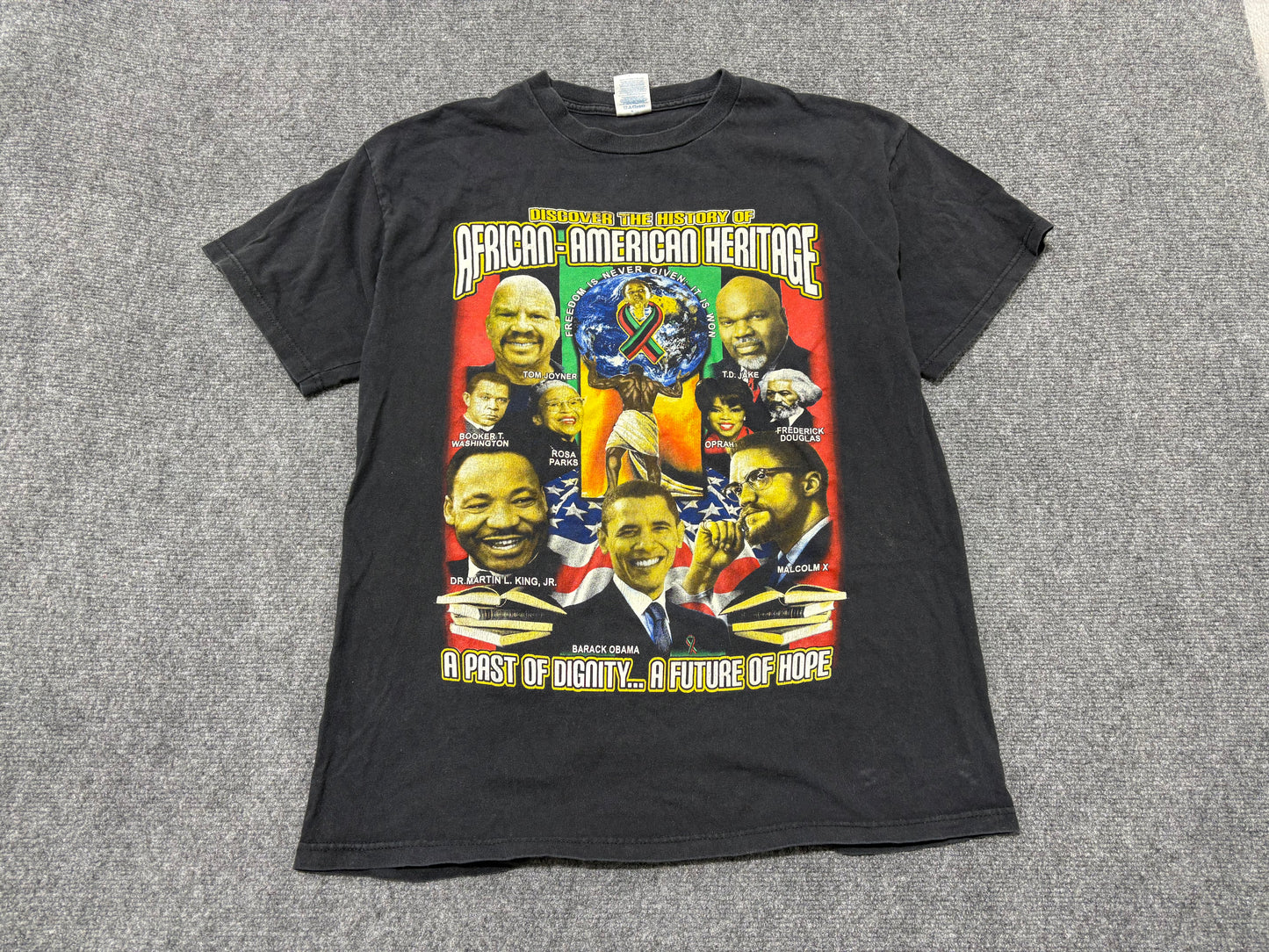African American Heritage Tee - Black Size Large