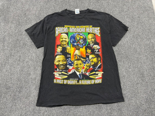 African American Heritage Tee - Black Size Large