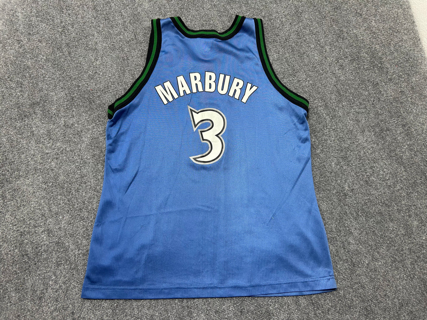 Minnesota Timberwolves Marbury #3 Basketball Jersey - Navy Size Large
